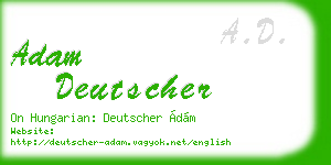adam deutscher business card